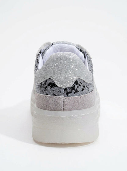 Rexie - Silver Glitter Sneakers (Women)