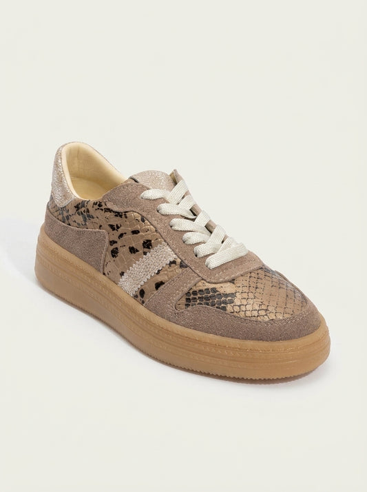 Rexie - Gold Glitter Sneakers (Women)