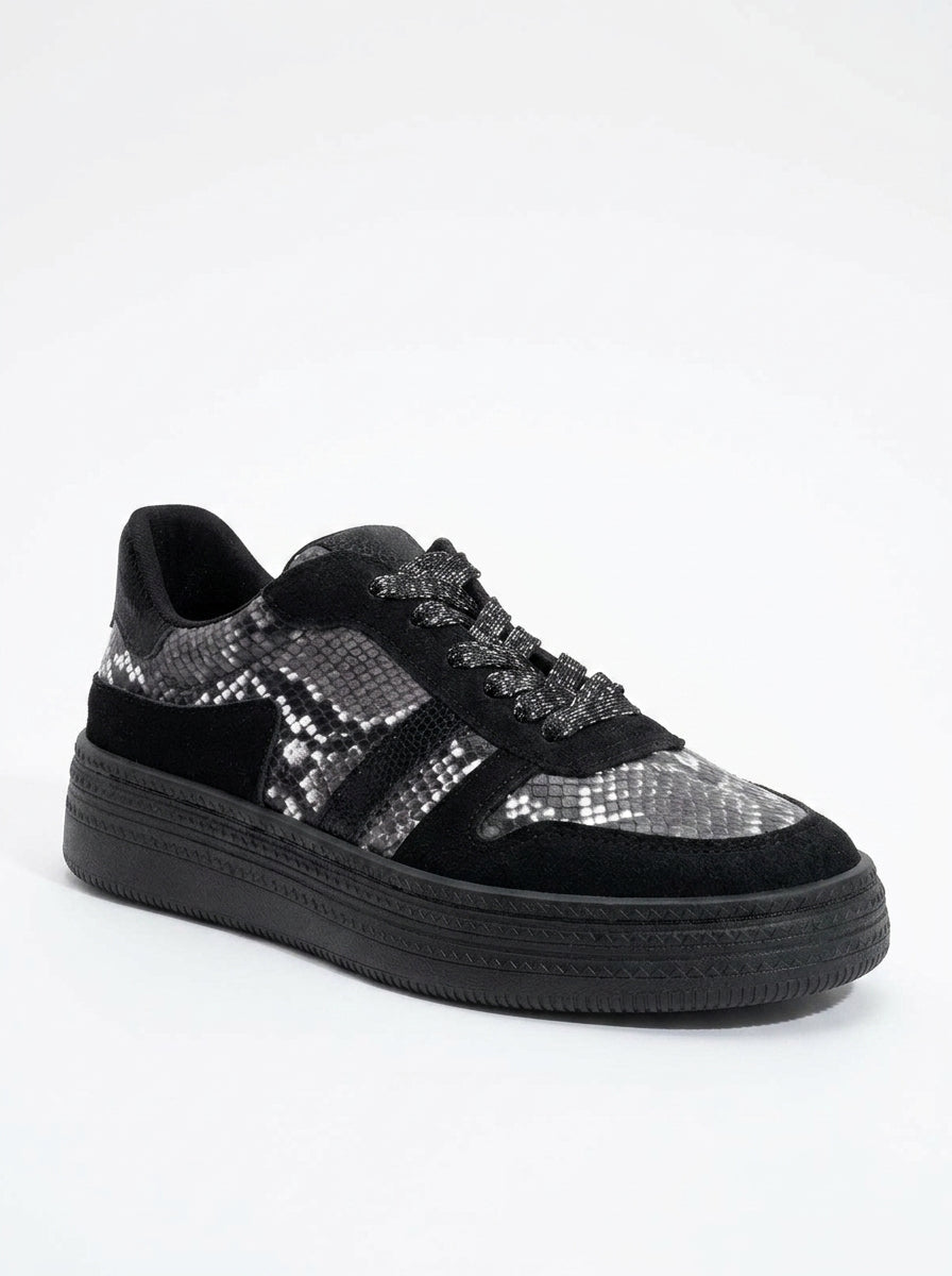 Rexie - Zapatillas negras con purpurina (Mujer)