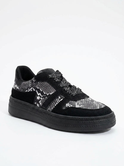 Rexie - Zapatillas negras con purpurina (Mujer)