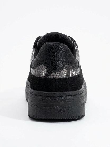 Rexie - Zapatillas negras con purpurina (Mujer)