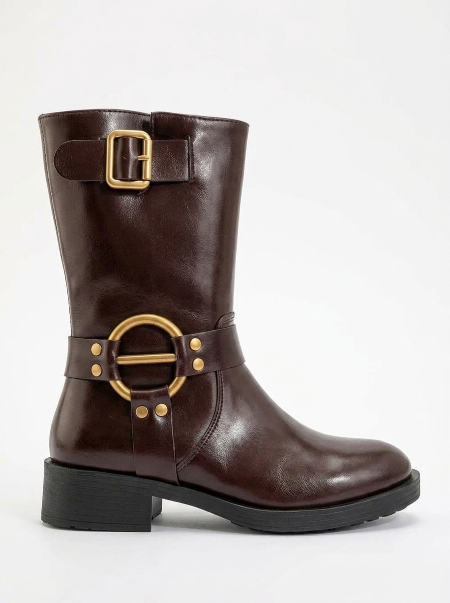 Bota Fies Burgundy con Hebilla (Mujer)