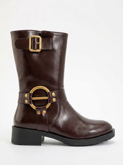Bota Fies Burgundy con Hebilla (Mujer)
