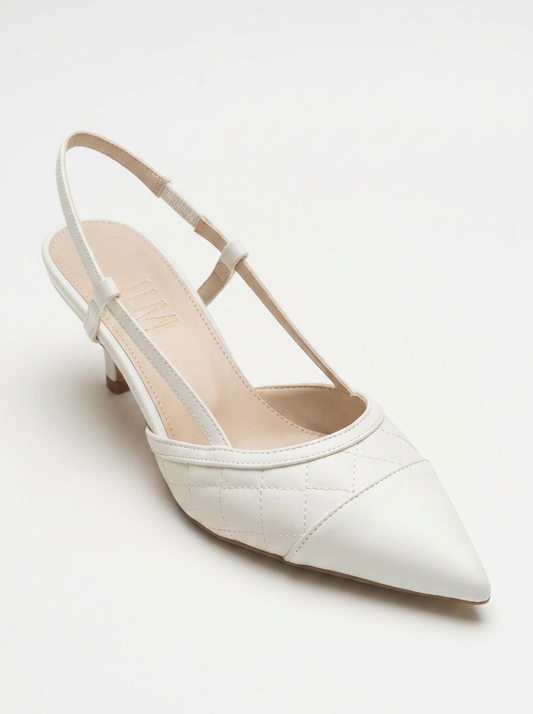 Goodge - White Slingback Pointed Toe Pump (Women)