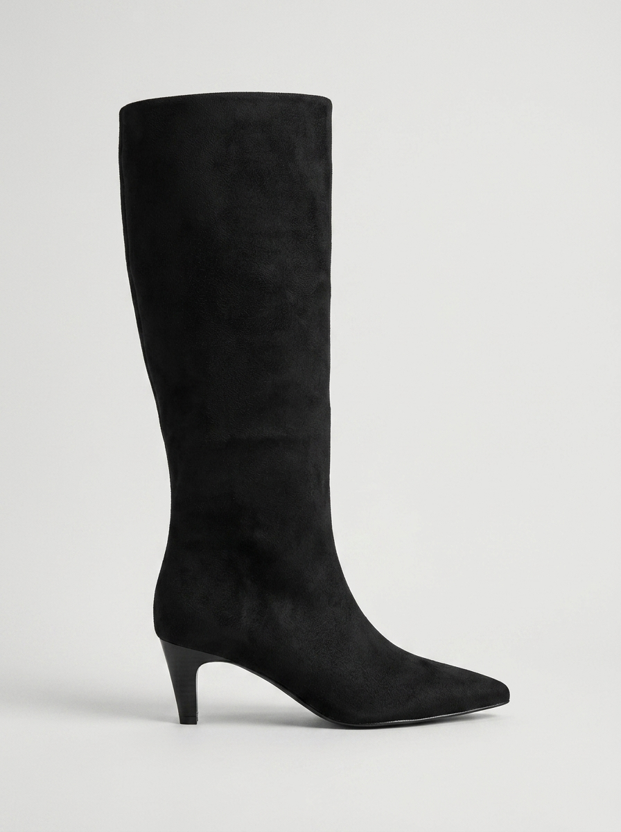 Armelia - Black Suede Knee High Boot (Women)