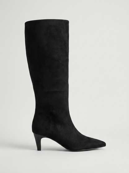 Armelia - Black Suede Knee High Boot (Women)