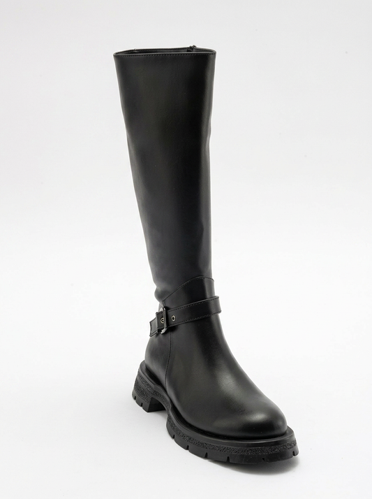 Covela - Black Knee-High Boot (Women)