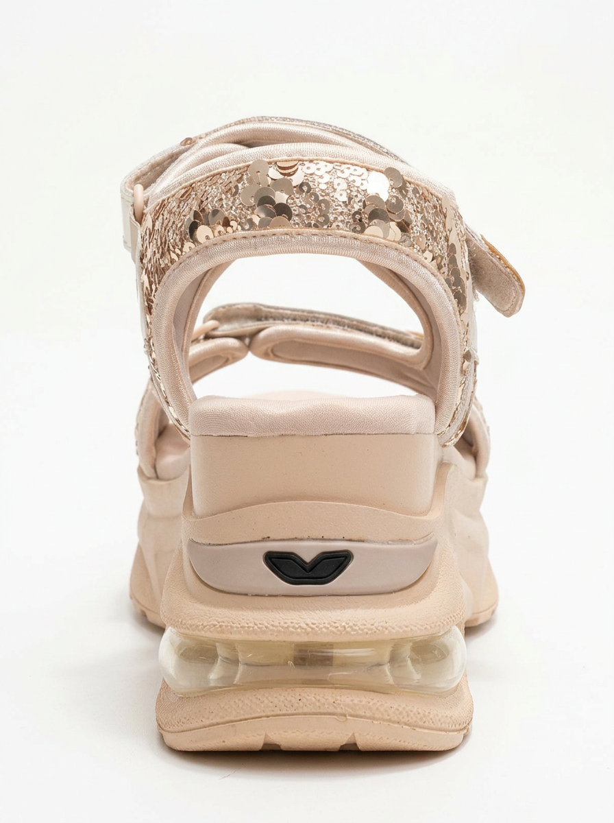 Arthur - Sandalia deportiva de plataforma con tira beige (Mujer)