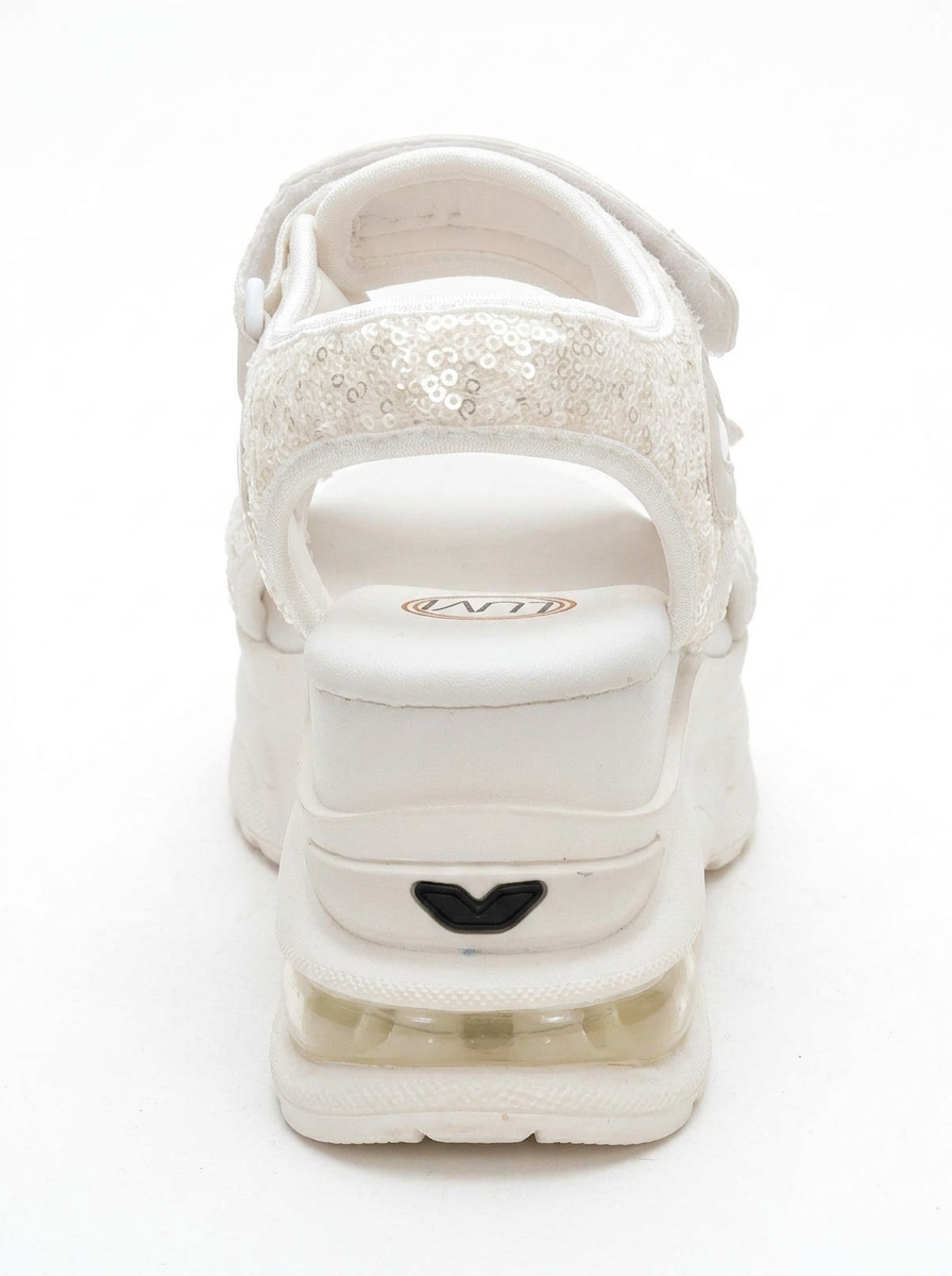 Arthur - Sandalia deportiva de plataforma con tira Off White (Mujer)