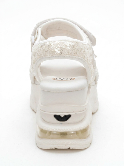 Arthur - Sandalia deportiva de plataforma con tira Off White (Mujer)