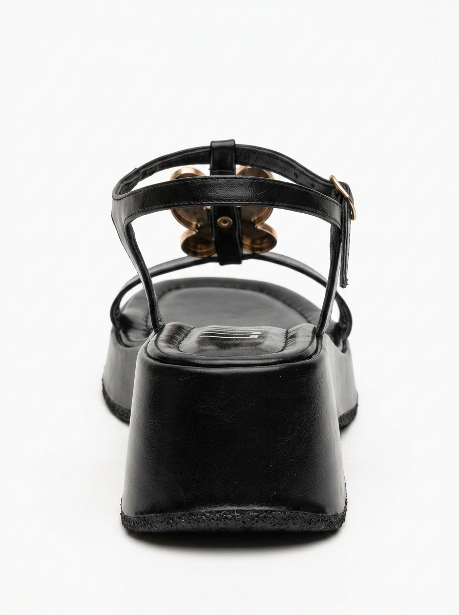 Kerry Black Buckle Plataforma Destalonado (Mujer)