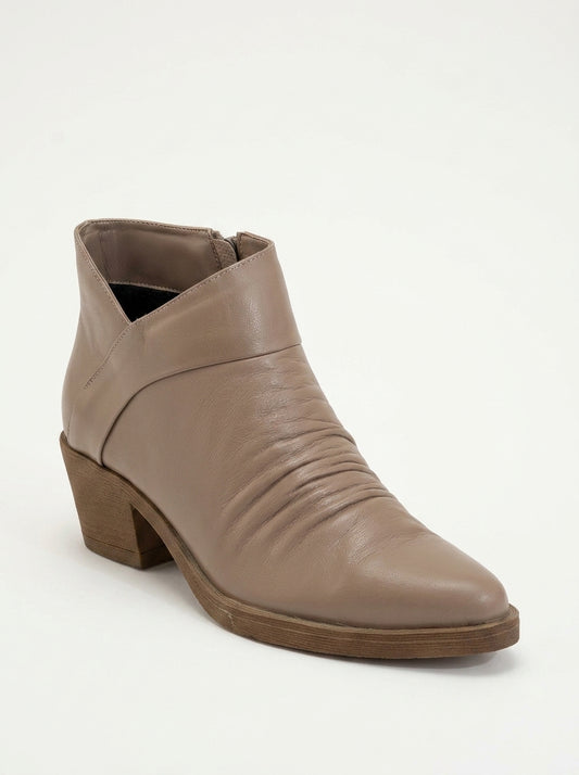 Rule - Taupe Leather Chunky Boot (Women)