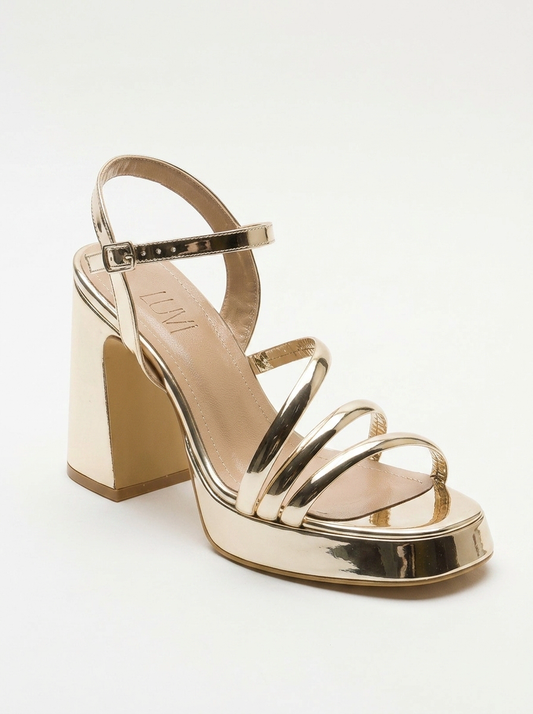 Heas Gold Platform Sandal (Women)