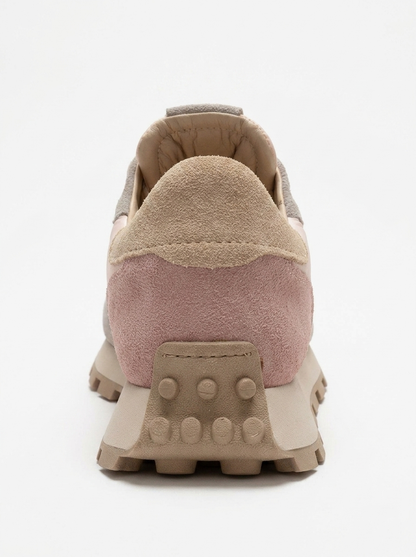 Amanda - Gray Pink Genuine Leather Sneaker (Women)