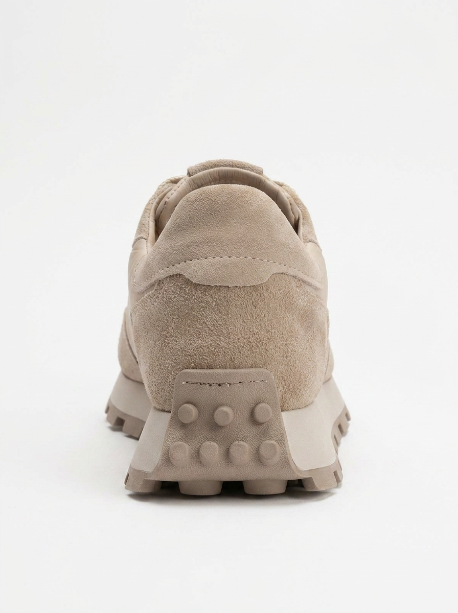 Amanda - Beige Leather Sneakers (Women)