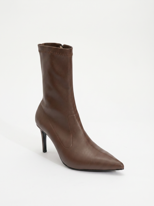 Thalin - Brown Side-Zip Stiletto Boot (Women)