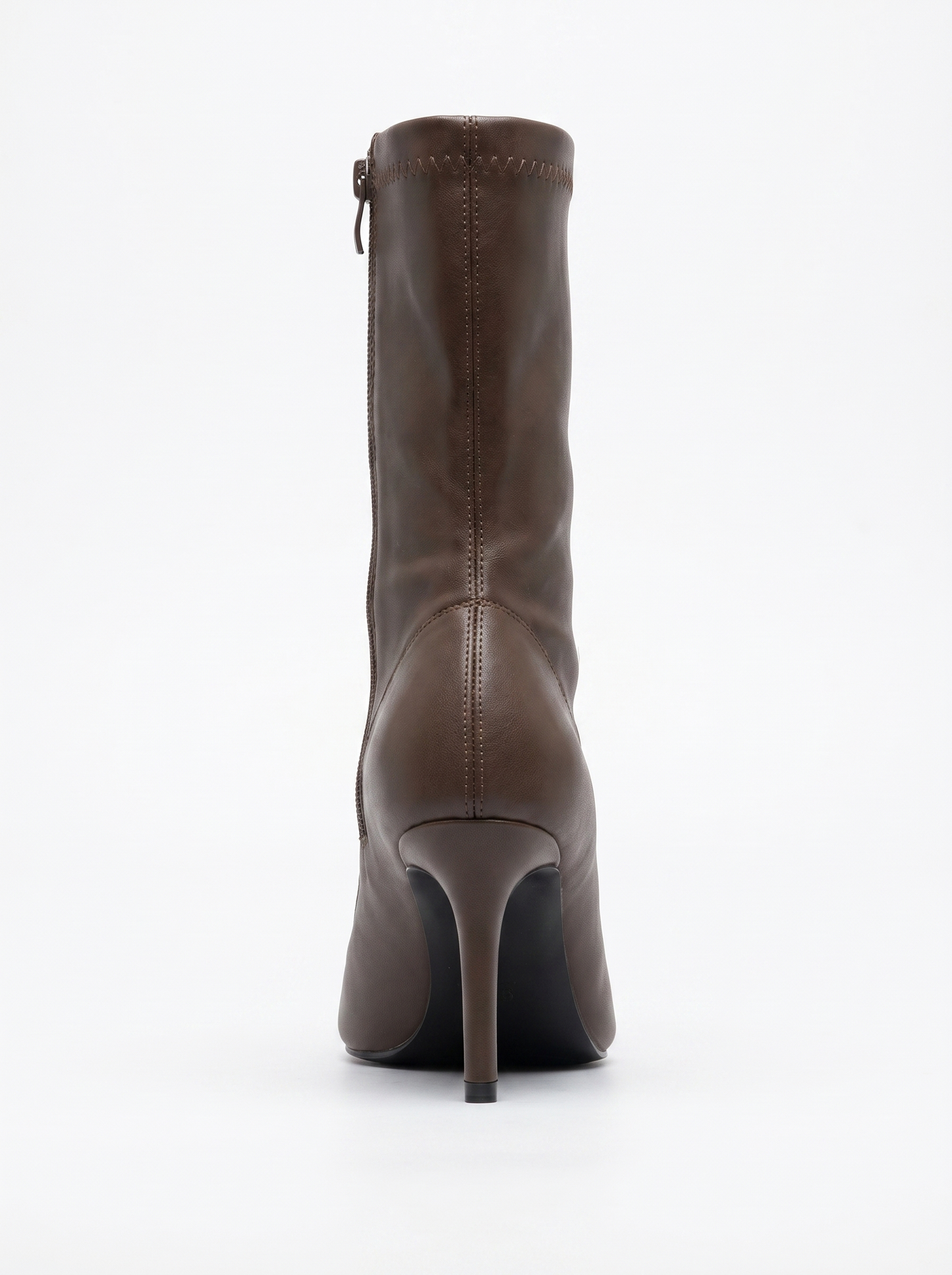 Thalin - Botín Stiletto Marrón con Cremallera Lateral (Mujer)