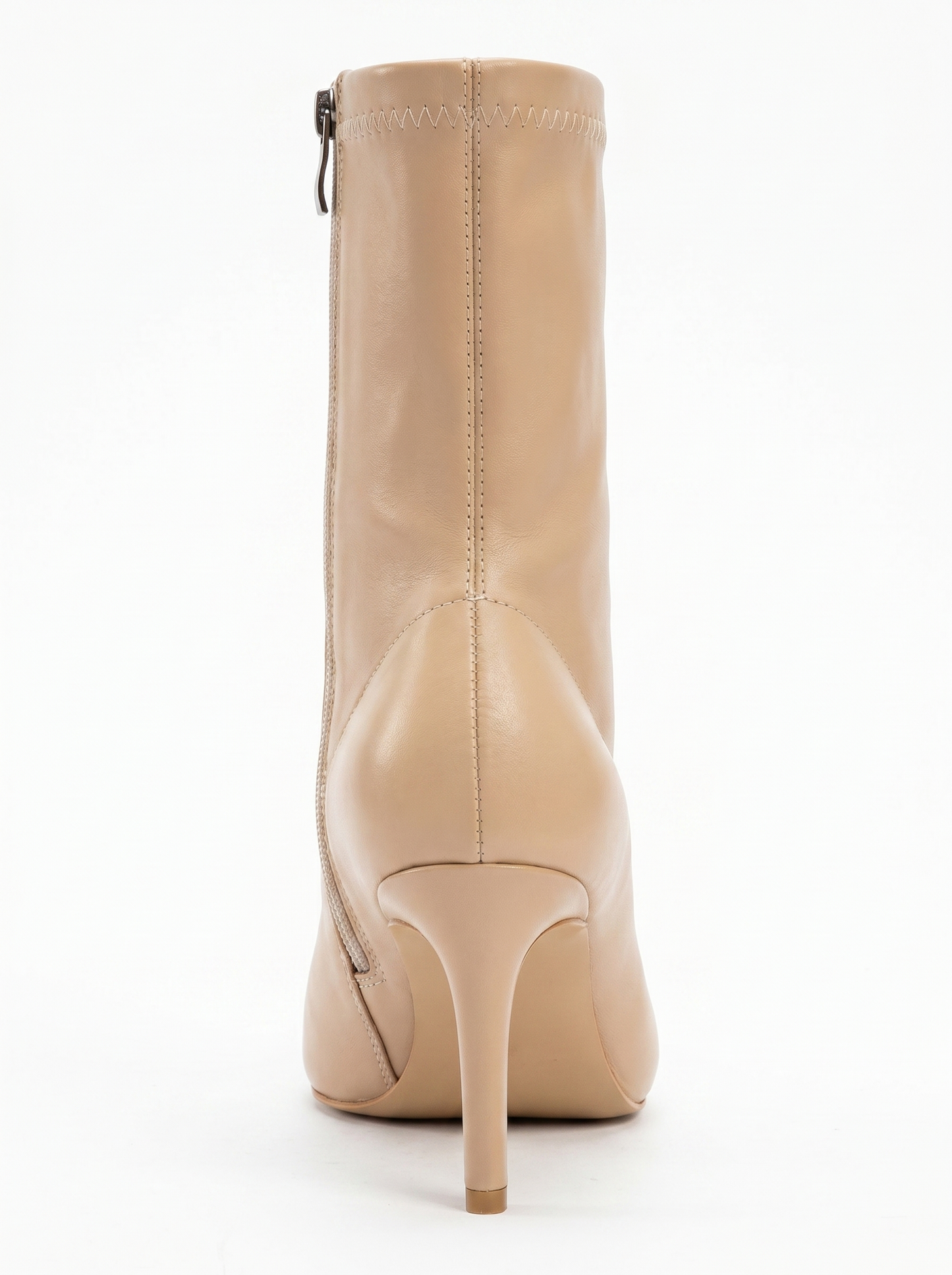 Thalin - Bota de aguja con cremallera lateral beige (Mujer)