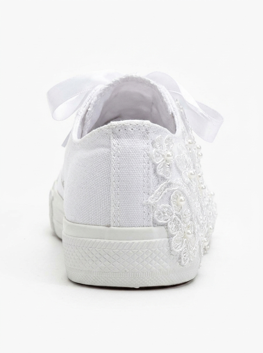 Shelby - White Low Wedding Sneakers