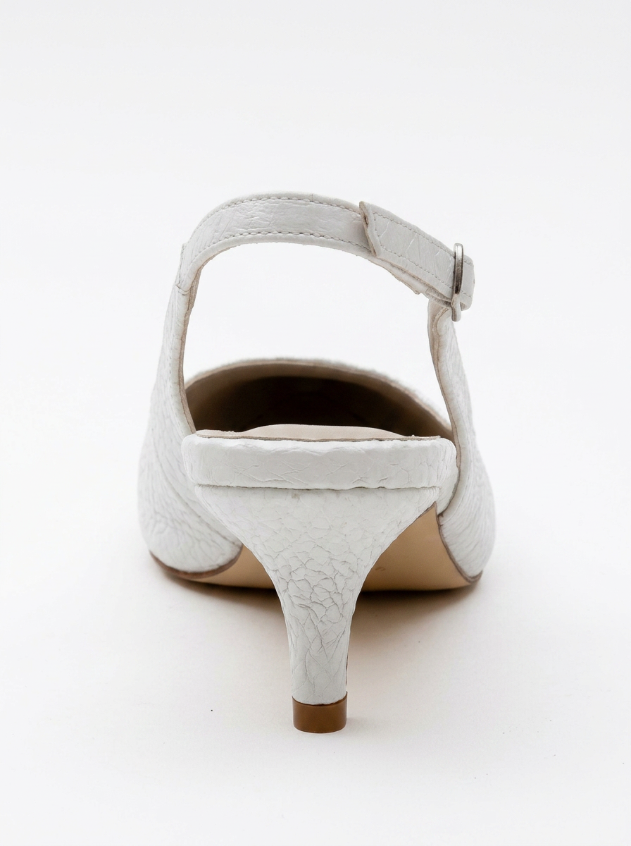 Valor: zapato de tacón en punta con estampado blanco (mujer)