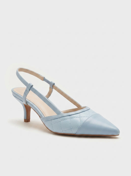 Point - Baby Blue Pointed Toe Slingback Pump (Women)