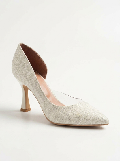 Ursula - Zapatos de tacón de punta fina Ivory (Mujer)