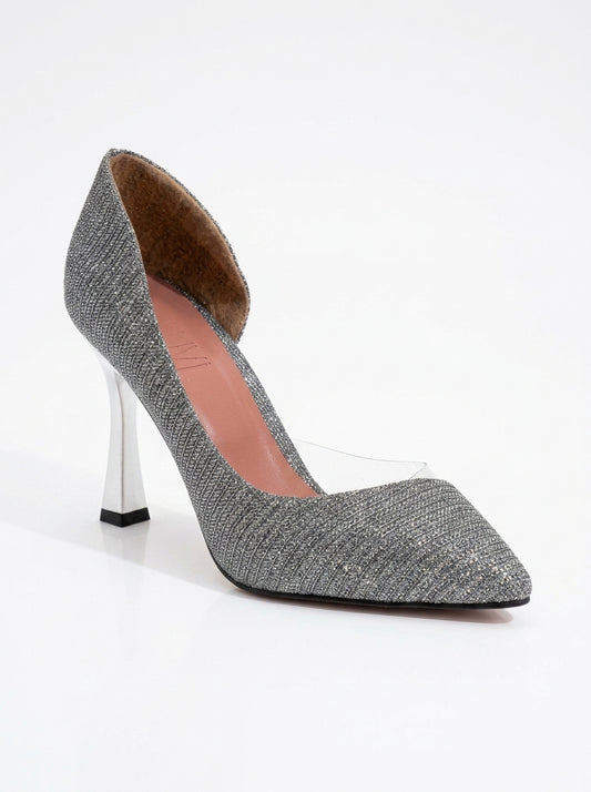 Ursula - Platinum Glitter Pointed Toe Pump (Women)