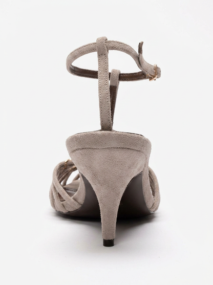 OVIER - Beige Suede-Accented Stiletto Pump (Women)