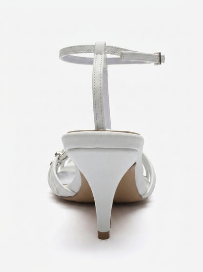 OVIER - White Genuine Leather Stiletto Pump (Women)