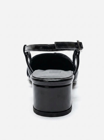 OLENA - Black Block Heel Sandal (Women)