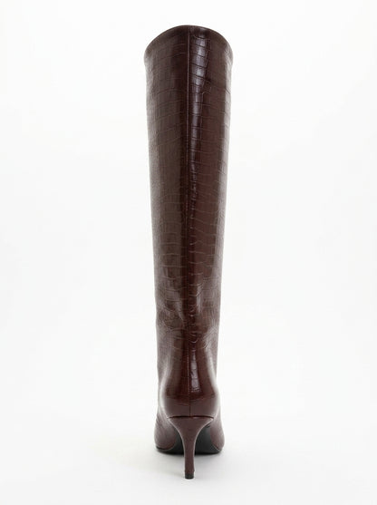 Bota alta (hasta la rodilla) estampada Camila Burgundy (Mujer)
