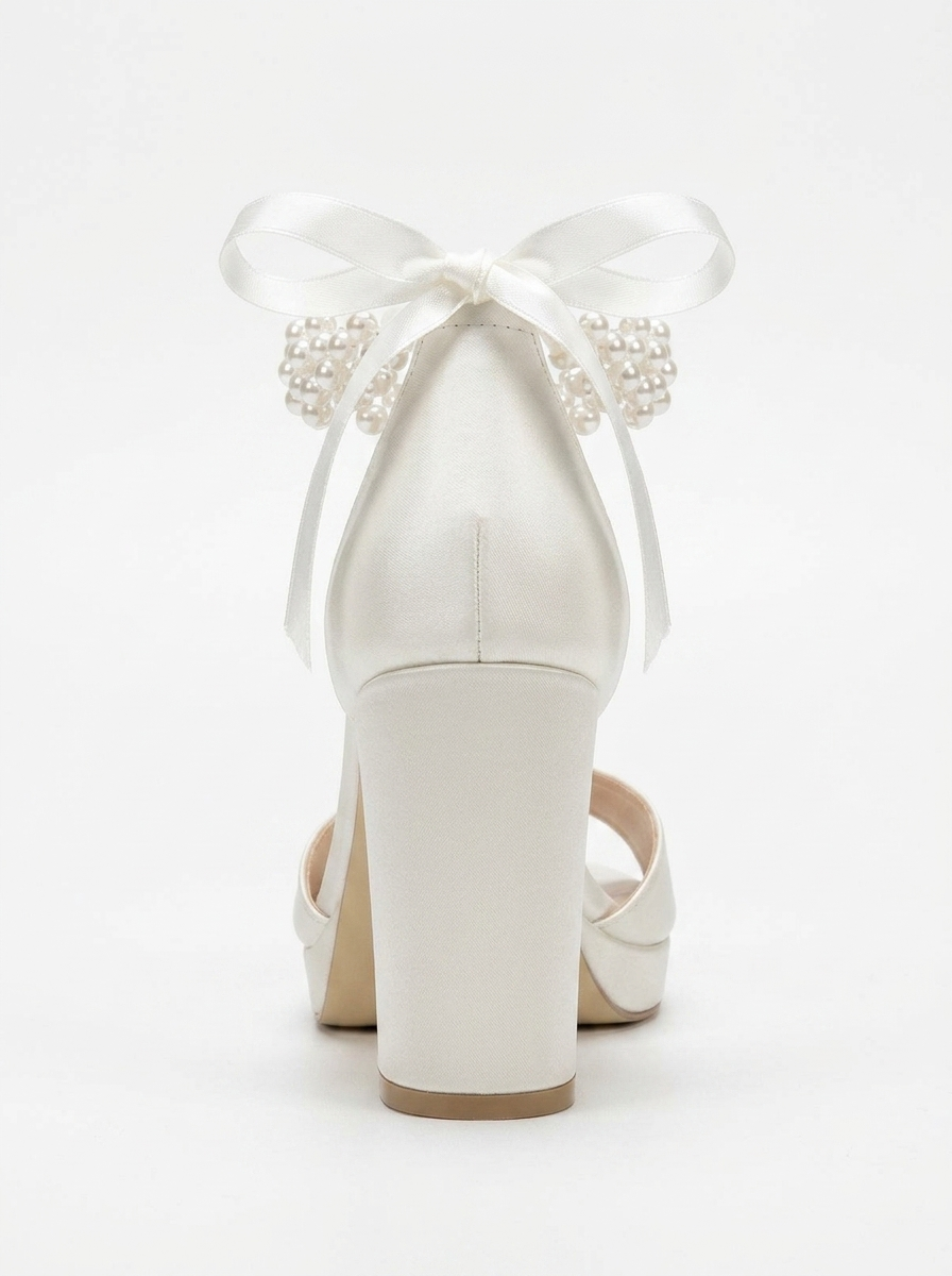 Maera Pearl Platform Bridal Sandals