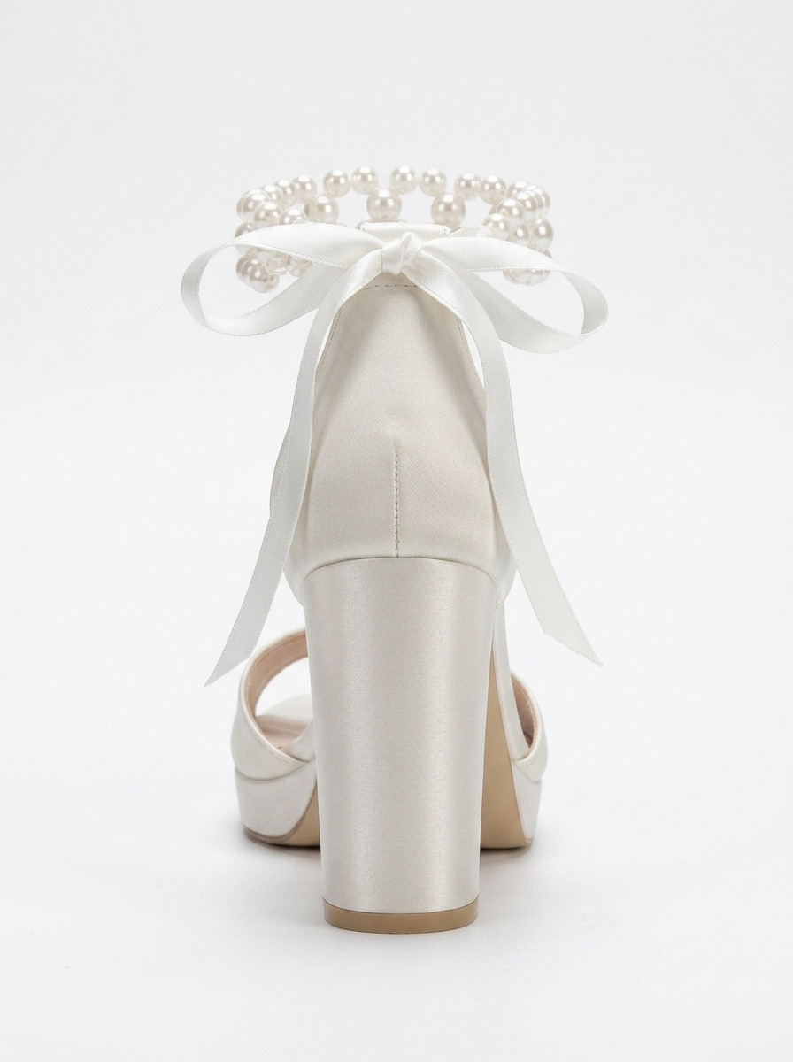 Ksenia Pearl Platform Bridal Sandals