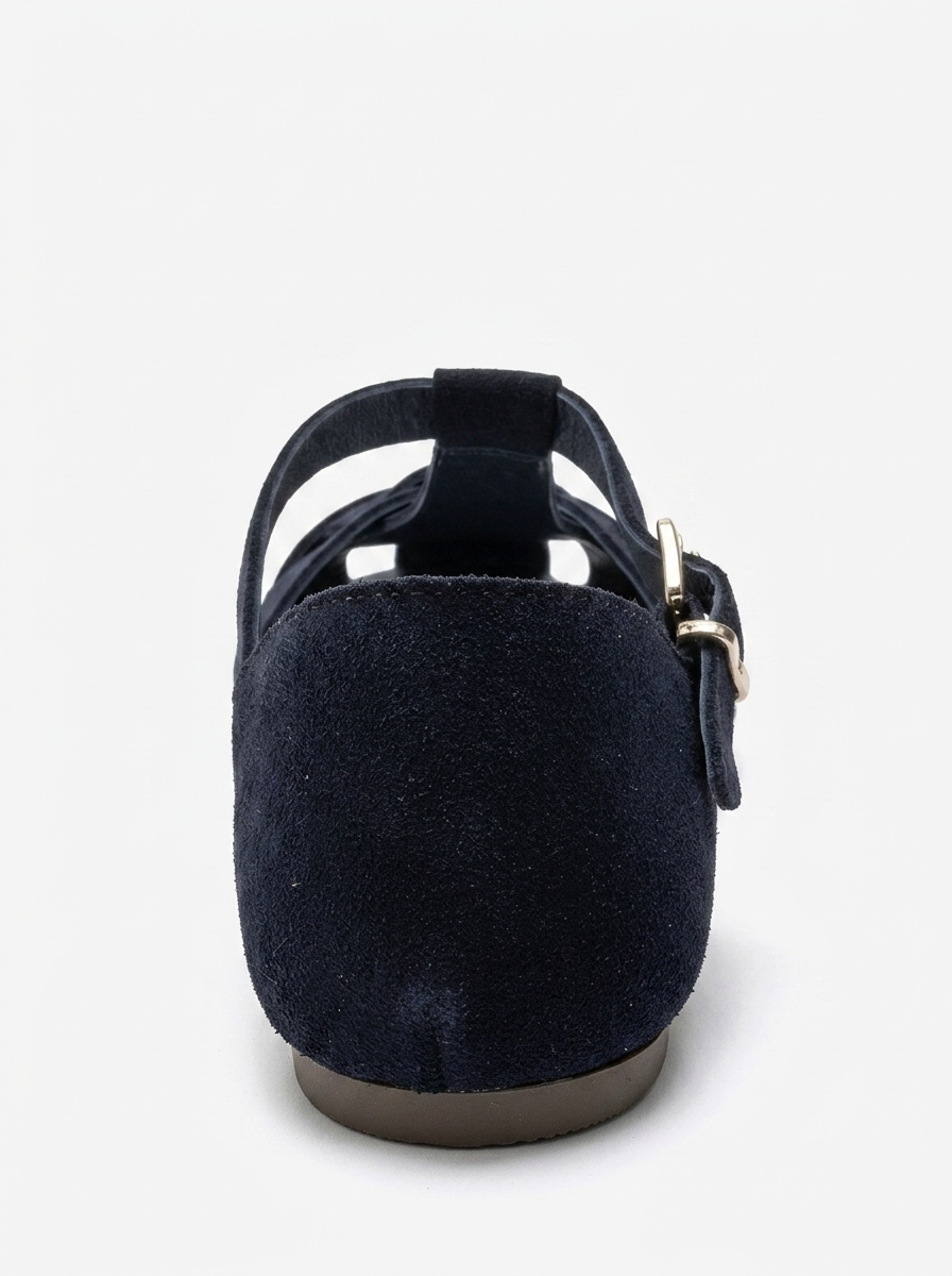 ALINA - Navy Genuine Leather Sandal (Women)