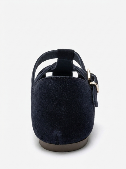 ALINA - Navy Genuine Leather Sandal (Women)