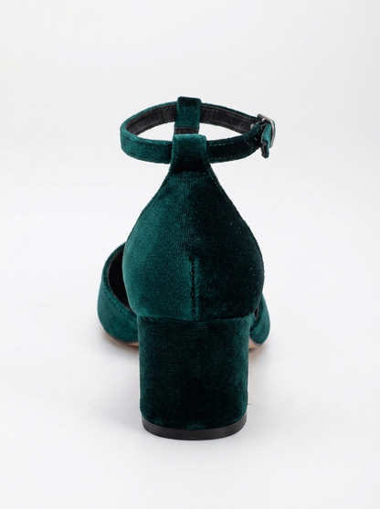 Anicette - Emerald Green Velvet Shoes