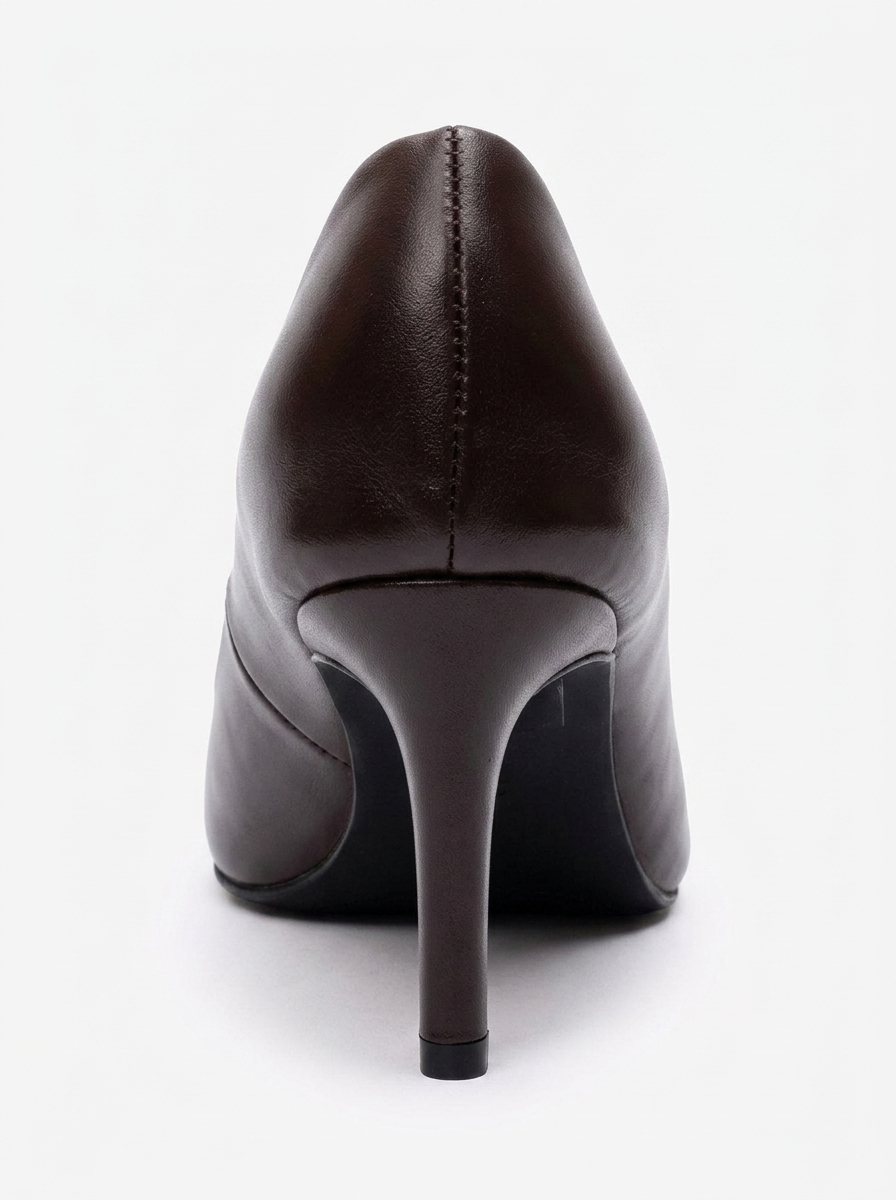 Clyde - Brown Genuine Leather Stiletto Pump (Women)