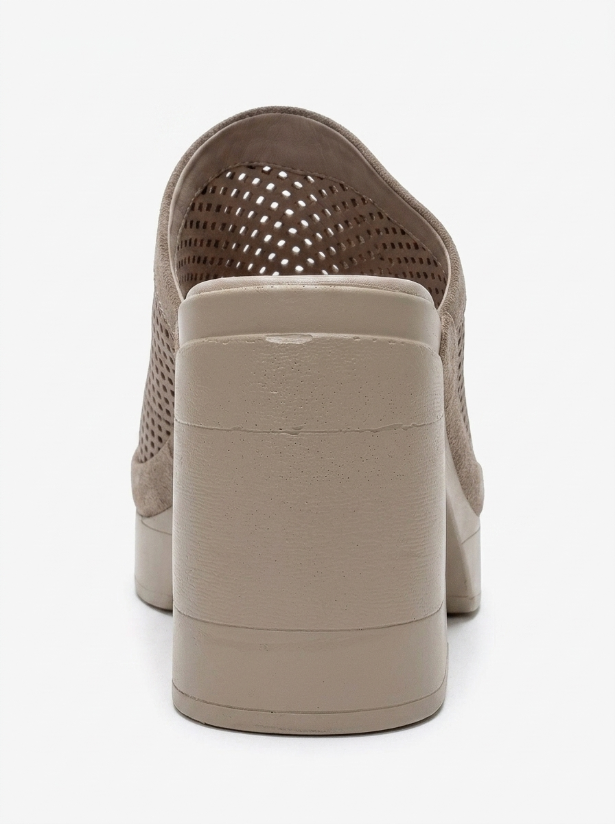 DEJAS - Stone Genuine Suede Leather Block Heel Slide (Women)