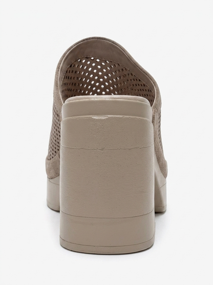 DEJAS - Stone Genuine Suede Leather Block Heel Slide (Women)