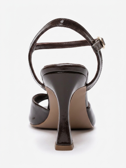 ELVIA - Brown Genuine Leather Stiletto Pump (Women)