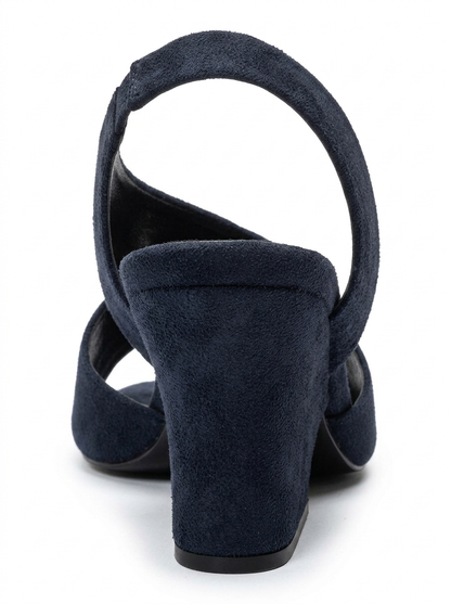 Zyra - Navy Suede Wedge Heel (Women)