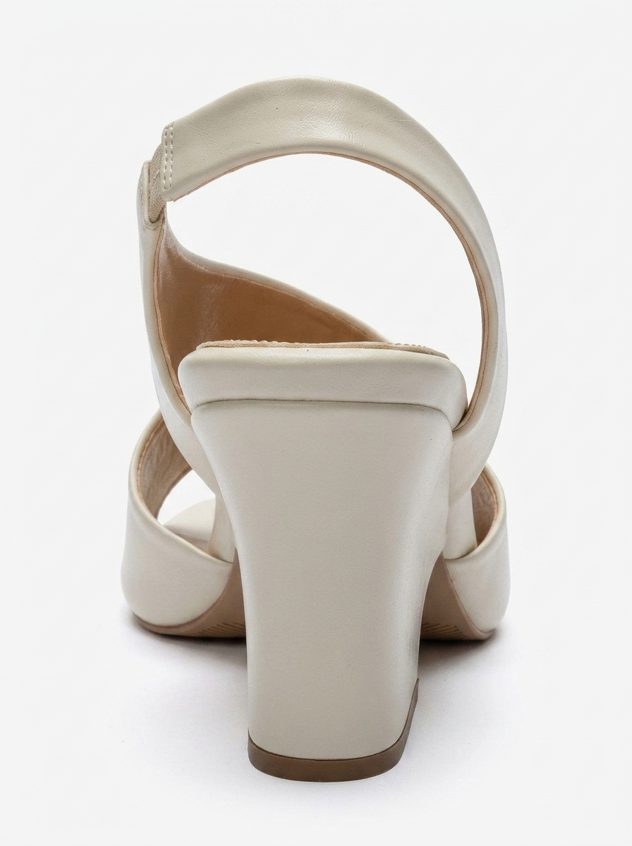 ZYRA - Off-White Block Heel Pump (Women)