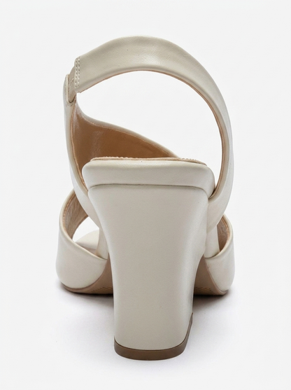 ZYRA - Off-White Block Heel Pump (Women)