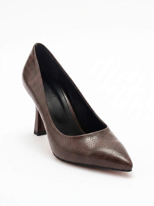 Forest Brown Pointed Toe Pump (Women)