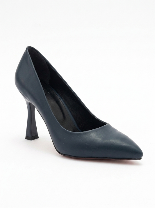 Forest Navy Cilt Pointed Toe Pump (Women)