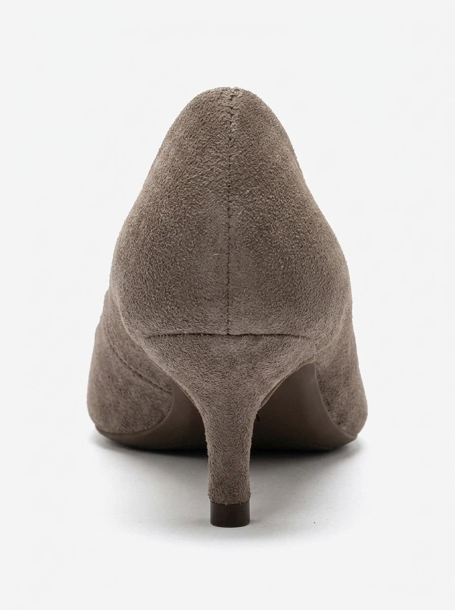 JALEN - Taupe Genuine Leather Low Heel Pump (Women)