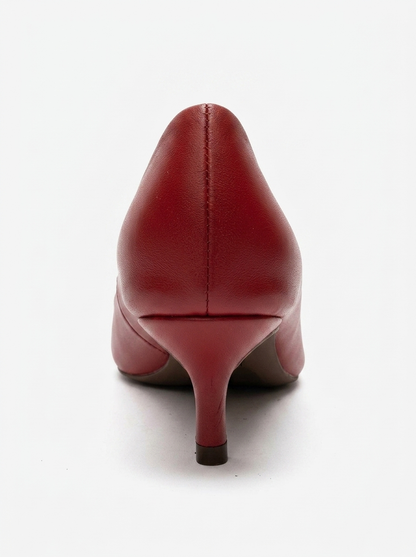 JALEN - Red Genuine Leather Stiletto Pump (Women)