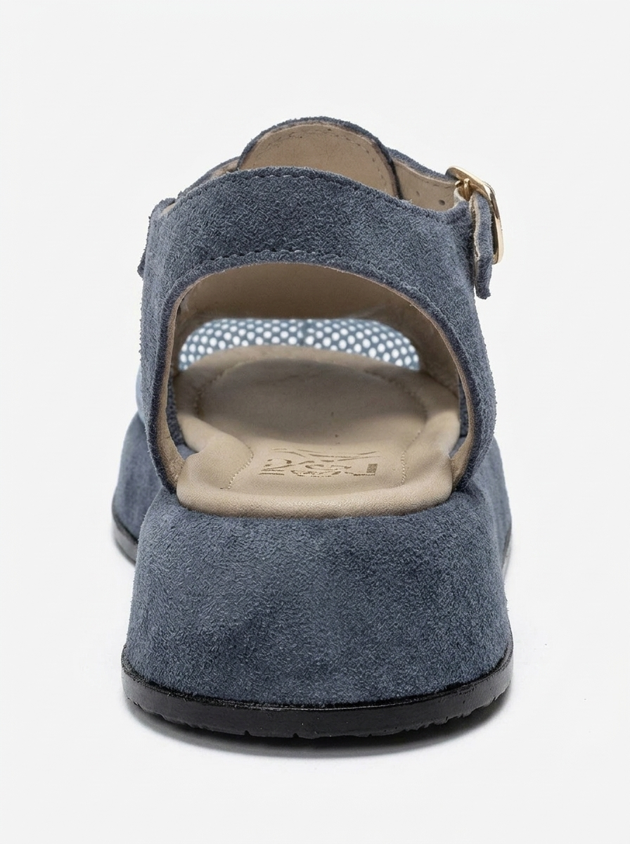 LURELIA - Denim Blue Genuine Leather Platform Sandal (Women)