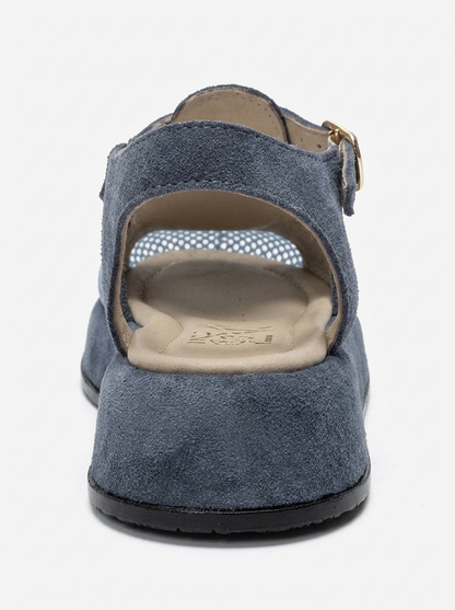 LURELIA - Denim Blue Genuine Leather Platform Sandal (Women)