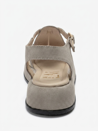 LURELIA - Beige Genuine Leather Platform Sandal (Women)